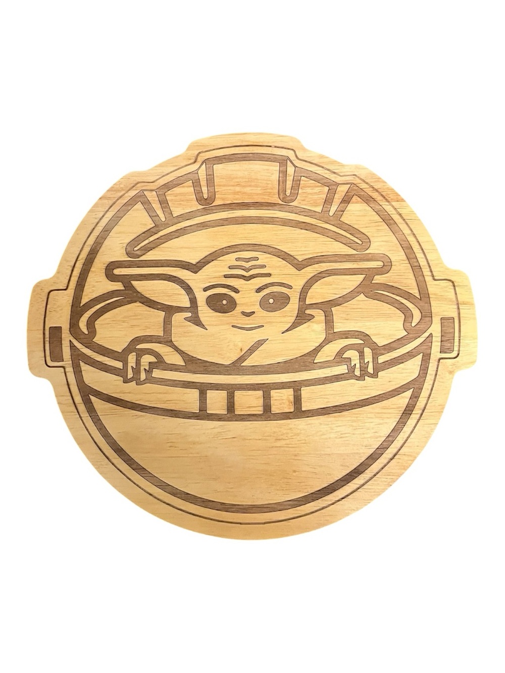 Star Wars The Mandalorian Grogu Buggy Wooden Serving/Cutting Board
